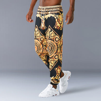 Printed jogging pants casual pants