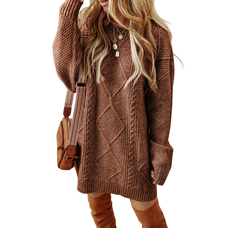 Winter New Loose And Lazy Style Dress Sweater