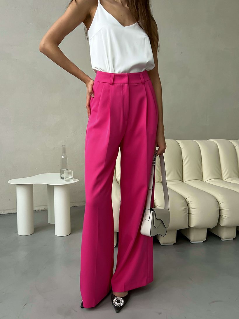 Women's Fashion Casual Solid Color Draped Pants