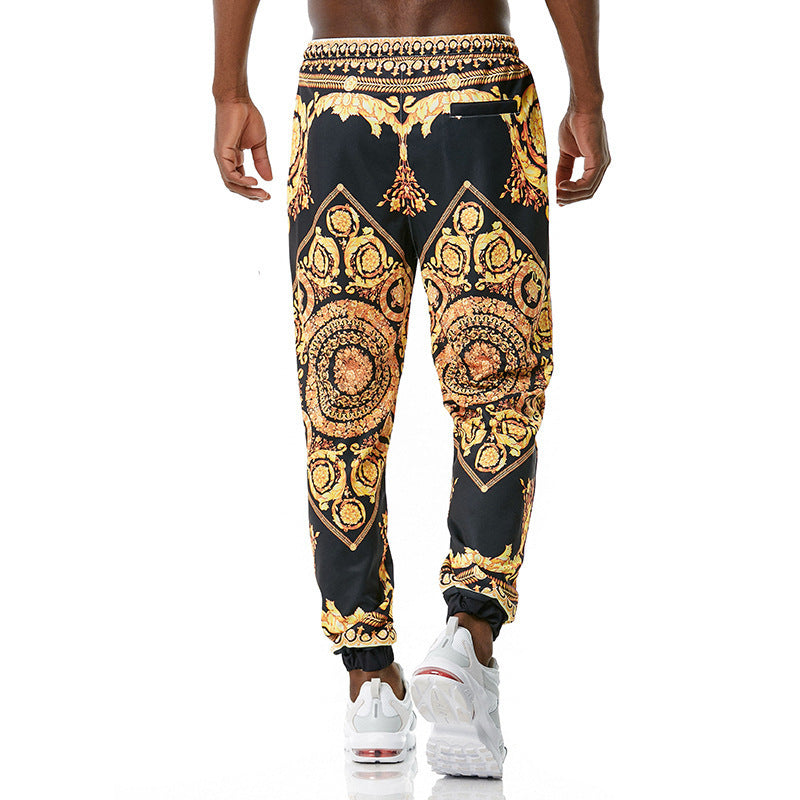 Printed jogging pants casual pants