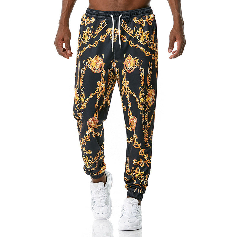 Printed jogging pants casual pants