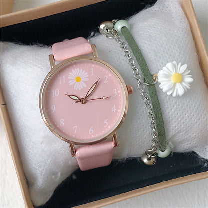 All-match Fashion Trendy Girl's Cute Quartz Watch Set