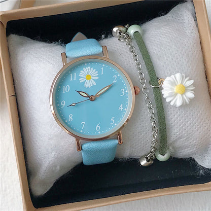 All-match Fashion Trendy Girl's Cute Quartz Watch Set