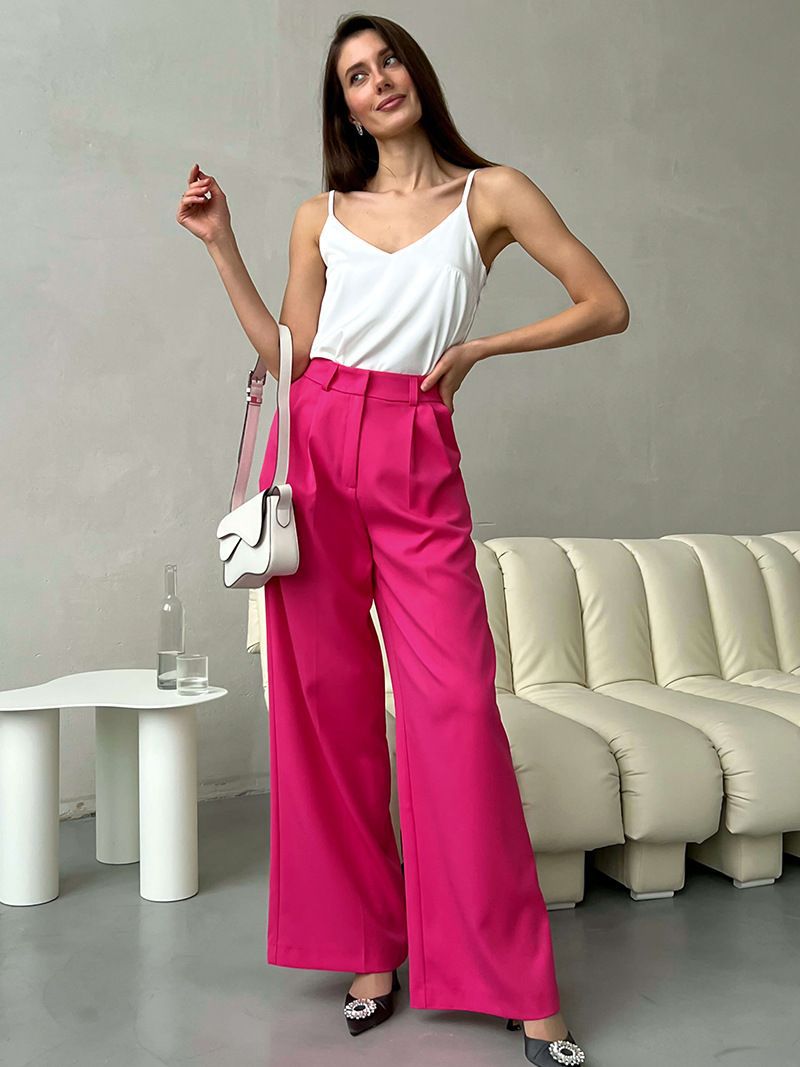 Women's Fashion Casual Solid Color Draped Pants