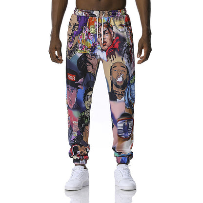 Printed jogging pants casual pants