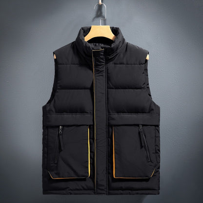 Vest Thickened Fleece-lined Warm Down Cotton Waistcoat