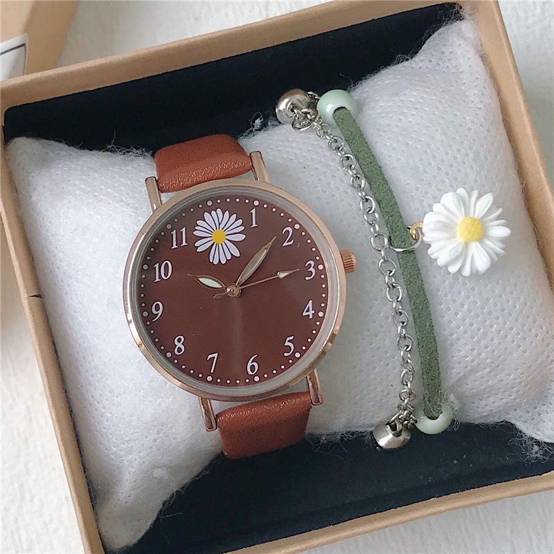 All-match Fashion Trendy Girl's Cute Quartz Watch Set