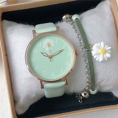 All-match Fashion Trendy Girl's Cute Quartz Watch Set