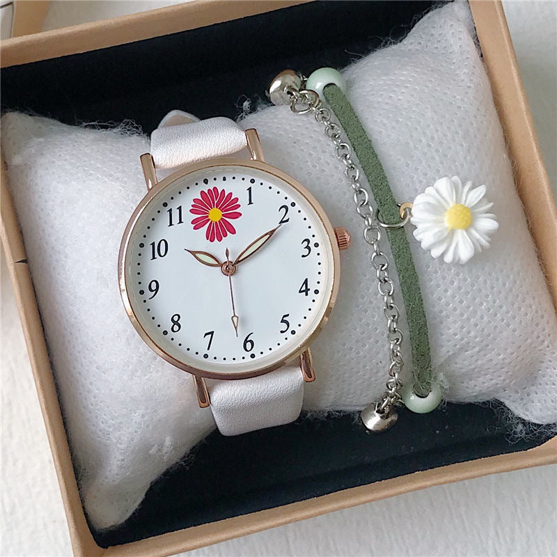 All-match Fashion Trendy Girl's Cute Quartz Watch Set