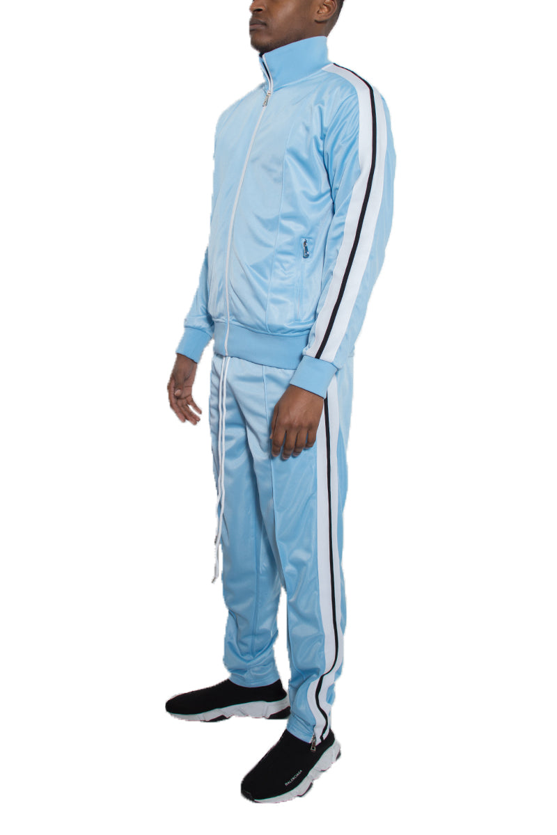 Striped Tape Front Pleat Track Suit